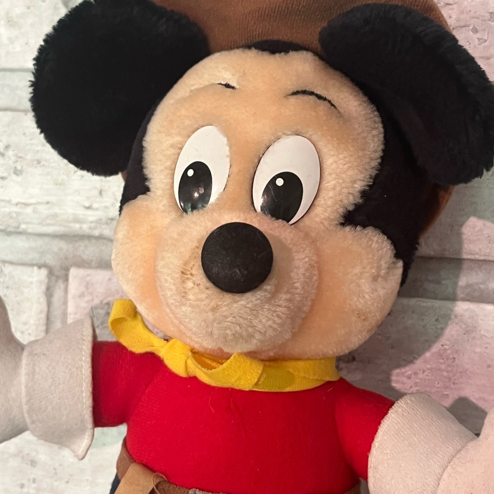 Vtg Mickey Mouse Cowboy‎ Sherriff 12 in Plush Disneyland Walt Disney World Parks - Picture 2 of 11